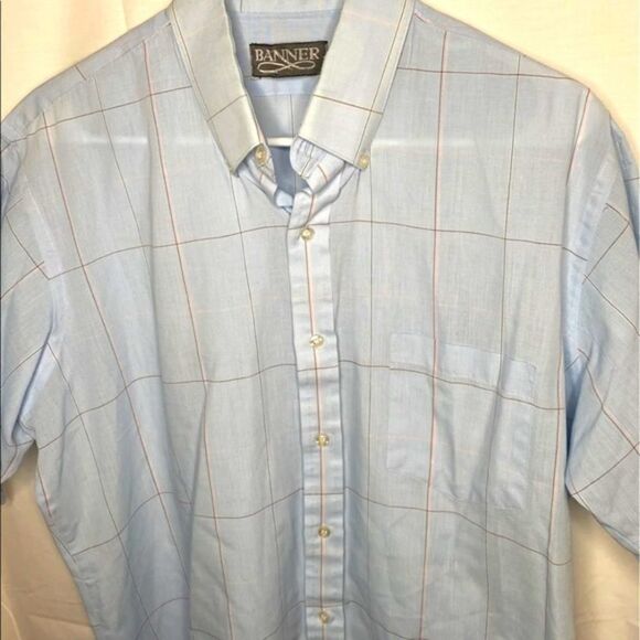 Vintage 80's Banner Men's Shirt Size 17 - Picture 1 of 3